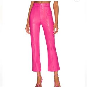 Bardot - Hot Pink Polly Faux Leather Pants Size Small/Size 2/4